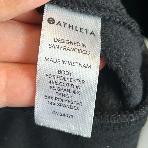 ATHLETA Black Victory Primaloft Fleece Lined Zip Up Hoodie - Picture 7 of 8